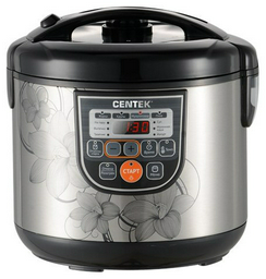 Мультиварка Centek CT-1498 Ceramic серебристо-черная