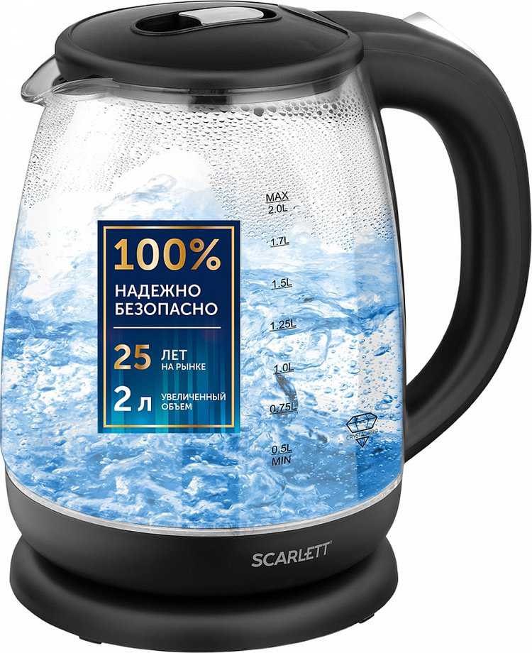 Электрочайник Scarlett SC-EK27G25 2 л черный