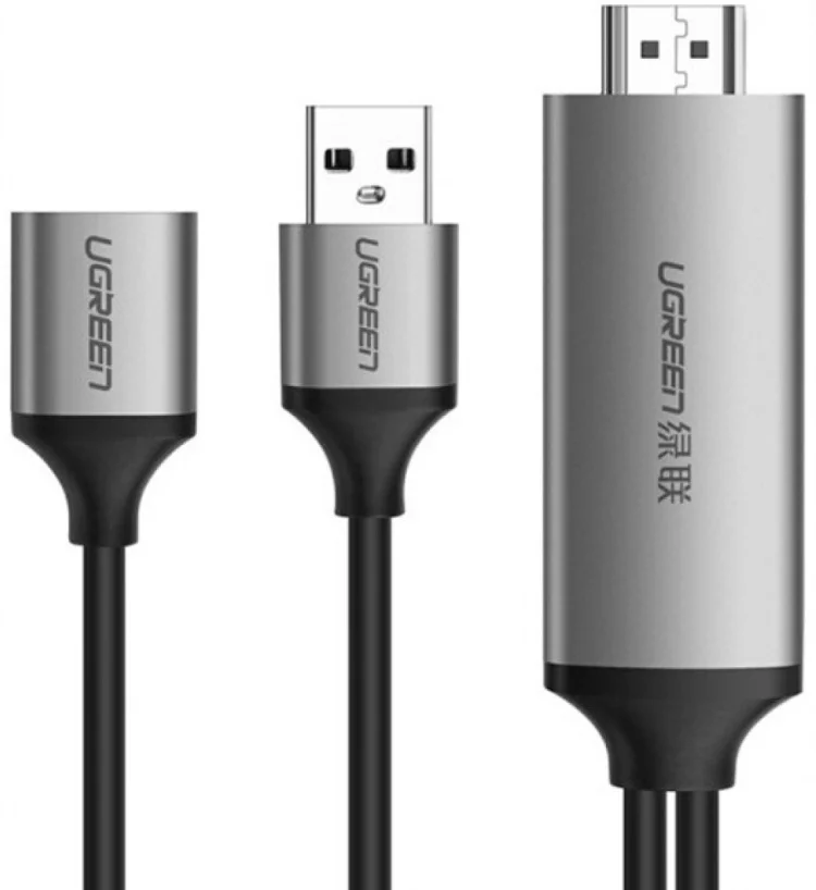 Кабель UGREEN CM151 USB to HDMI Digital AV Adapter 1.5m Grey