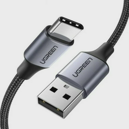 Кабель UGREEN US288 USB-A 2.0/USB-C Nickel Plating Aluminum Braid 1.5m Black