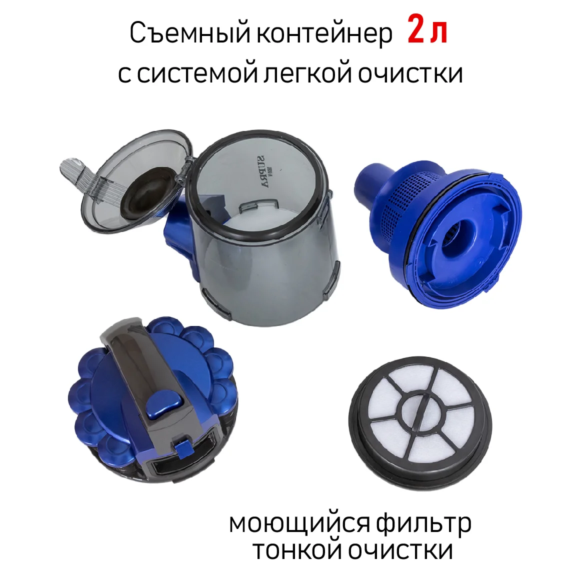 Пылесос Supra VCS-1832 черно-синий купить,0