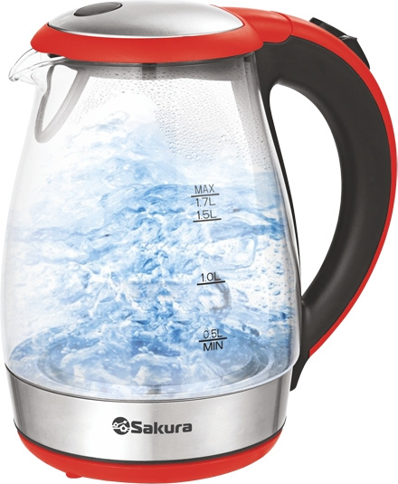 Электрочайник Sakura SA-2732BR 1.7 л красный купить,NaN