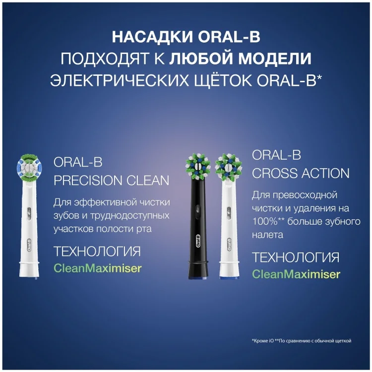 Насадки к зубной щетке Oral-B CrossAction EB50RX 2 шт White купить,0