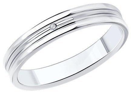 Кольцо SOKOLOV 94110034 размер 19 вес 2.58 г серебро, фианит купить,NaN