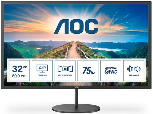 Монитор AOC Q32V4 31.5" черный