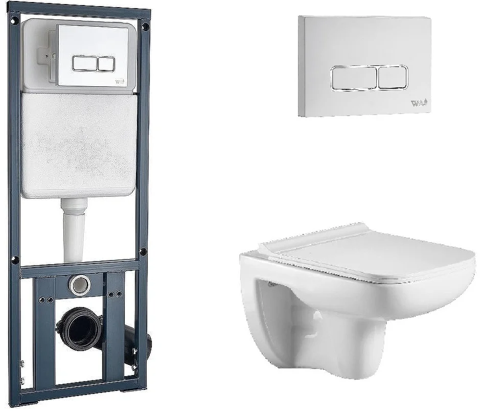 Инсталляция комплект WeltWasser MK4105 Marberg 410 + Kehlbach 004 GL-WT + MAR 410 SE GL-WT бело-синий