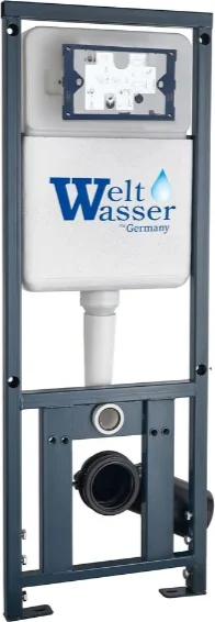Инсталляция комплект WeltWasser MM41096 Marberg 410 + Merzbach 043 XL MT-BL + MAR 410 SE GL-WT бело-черный