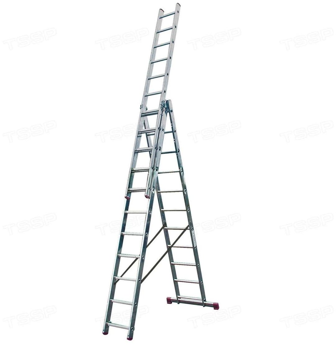 Алюминиевая трехсекционная лестница KRAUSE Corda 3х11 013422