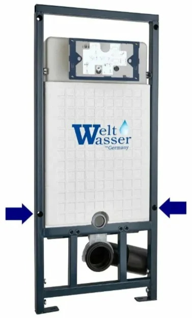 Инсталляция комплект WeltWasser MM50796 Marberg 507 + Merzbach 043 XL MT-BL + MAR 507 SE GL-WT бело-черный