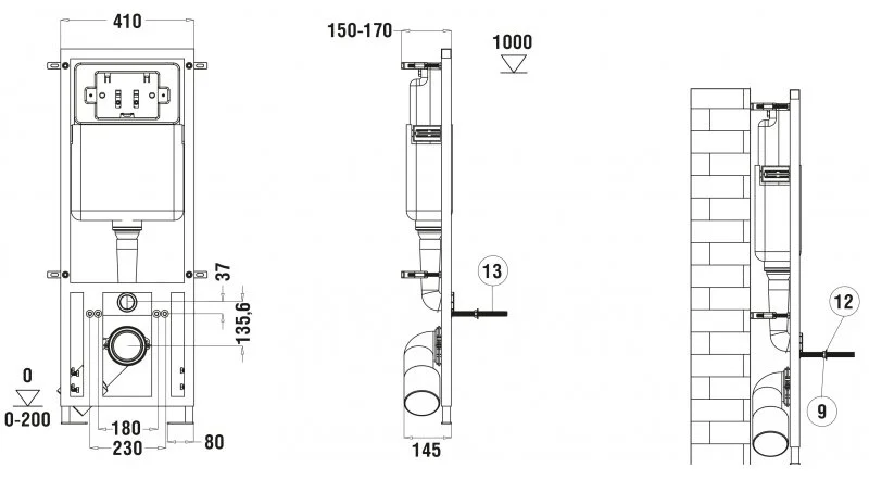 Инсталляция комплект WeltWasser MT4101 Marberg 410 + Telbach 004 GL-WT + MAR 410 RD-CR бело-серый