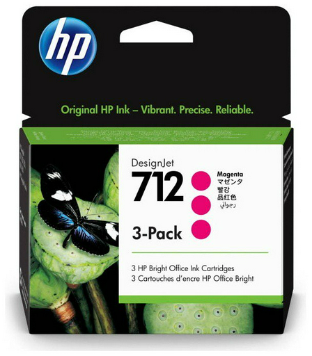 Картриджи HP DesignJet 3-Pack 3ED78A пурпурные