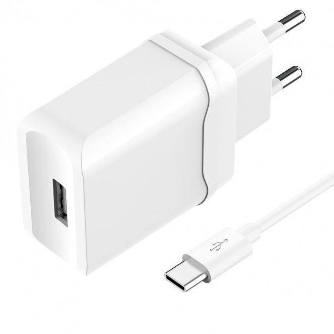 Зарядное устройство сетевое Olmio Smart IC + Type-C белый купить,NaN
