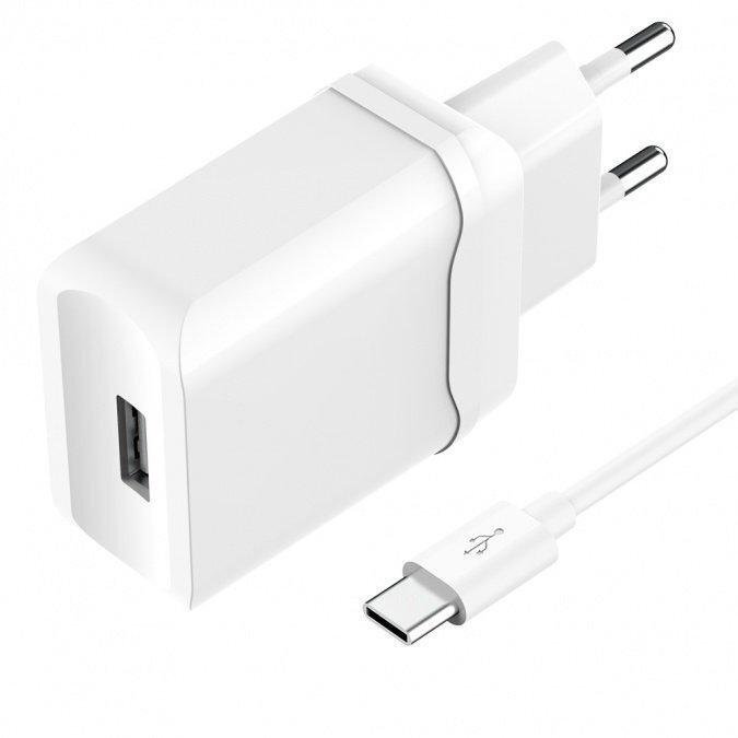 Зарядное устройство сетевое Olmio Smart IC + Type-C белый купить,NaN