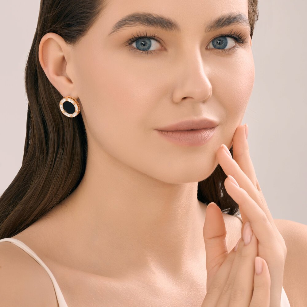 Серьги Diamant 51-320-02989-1 вес 7.24 г золото, агат купить,549859