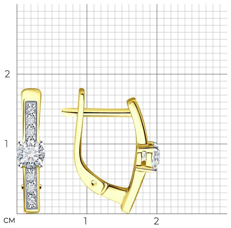 Серьги Diamant 53-220-02491-1 вес 2.49 г золото, рубин купить,835175