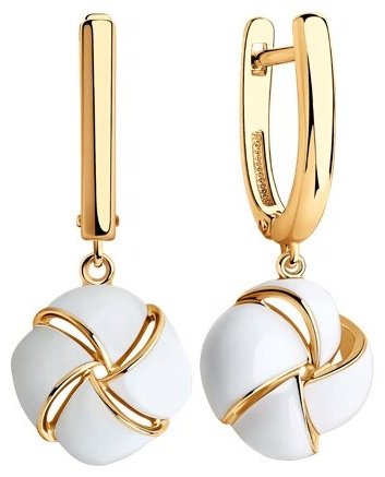 Серьги Diamant 93-121-01656-1 вес 4.89 г серебро, эмаль купить,18553