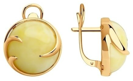 Серьги Diamant 93-320-00840-1 вес 7.96 г серебро, янтарь купить,40858