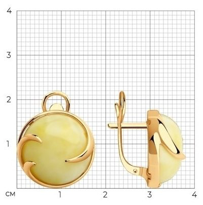 Серьги Diamant 93-320-00840-1 вес 7.96 г серебро, янтарь купить,40858