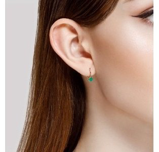 Серьги SOKOLOV 727430 вес 0.69 г золото, агат купить,58998