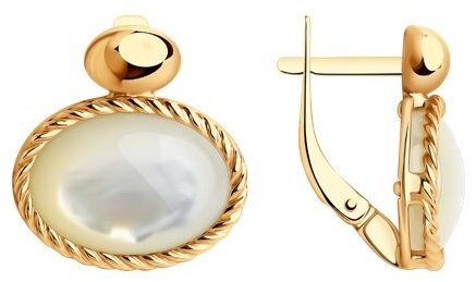 Серьги Diamant 93-320-01561-1 вес 4.81 г серебро, перламутр купить,18940