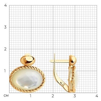 Серьги Diamant 93-320-01561-1 вес 4.81 г серебро, перламутр купить,18940