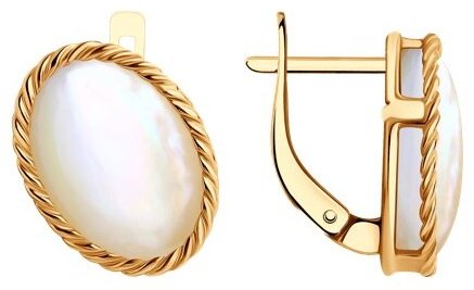 Серьги Diamant 93-320-01562-1 вес 4.81 г серебро, перламутр купить,12576