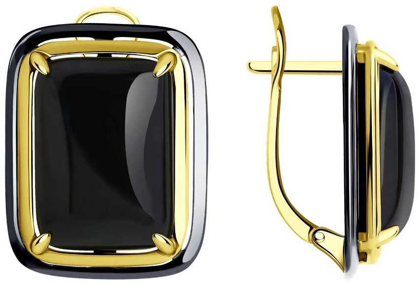 Серьги Diamant 93-320-01704-1 вес 11.5 г серебро, агат купить,54088