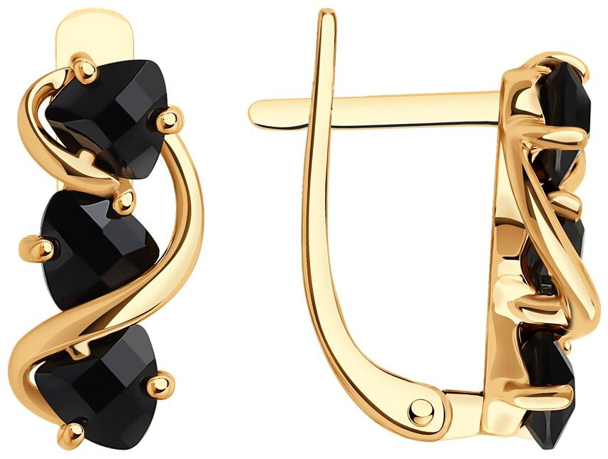 Серьги Diamant 93-320-01950-1 вес 2.09 г серебро, шпинель купить,NaN