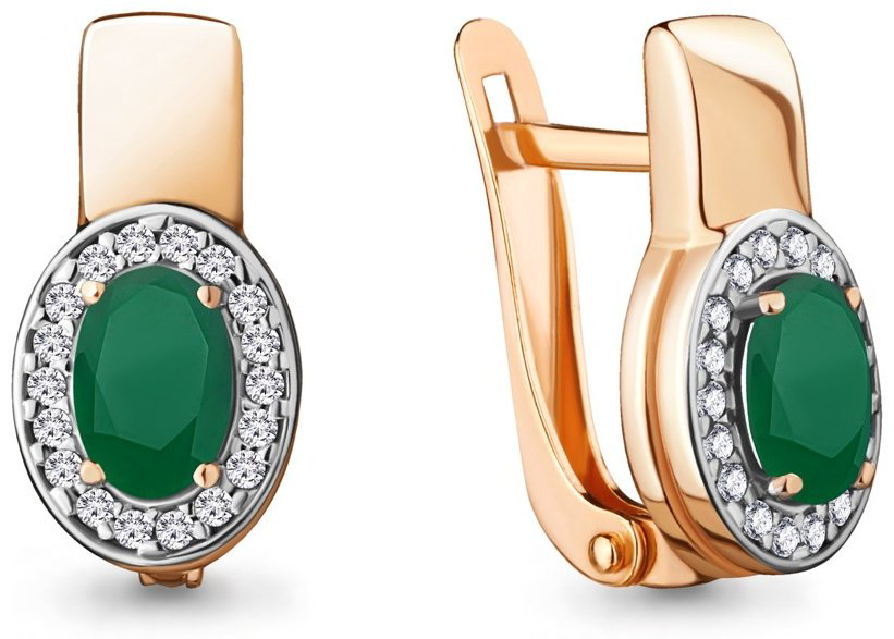 Серьги AQUAMARINE 4712509А вес 3.5 г серебро, агат купить,35597