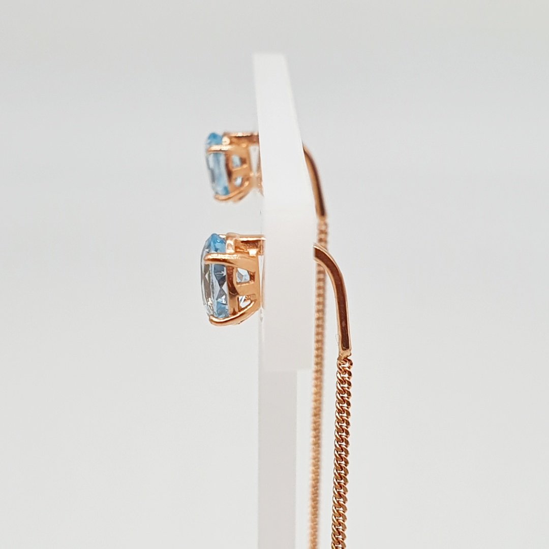 Серьги AQUAMARINE 4753805.6 вес 1 г серебро, топаз купить,30780