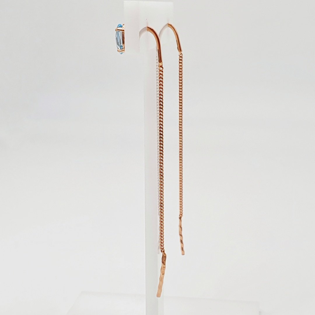 Серьги AQUAMARINE 4753805.6 вес 1 г серебро, топаз купить,30780