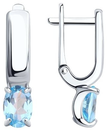 Серьги Diamant 94-320-00626-1 вес 2.75 г серебро, топаз купить,15554