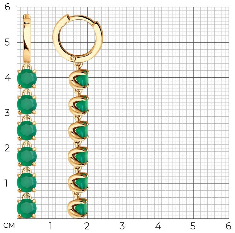 Серьги Diamant 93-321-02684-1 вес 7.27 г серебро, агат купить,56430