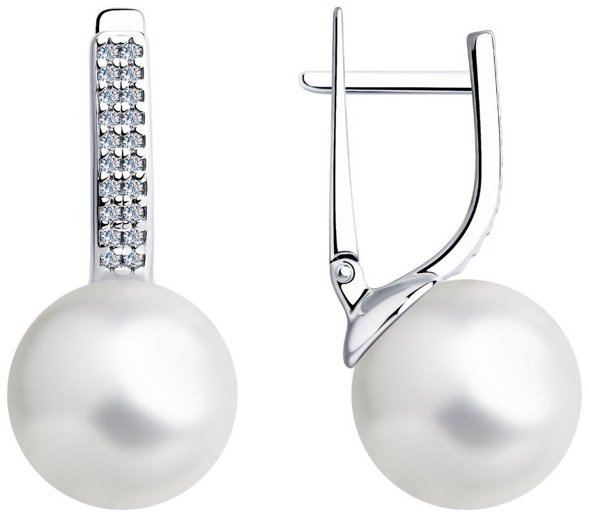 Серьги Diamant 94-120-01173-1 вес 1.23 г серебро, эмаль купить,35552