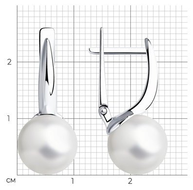 Серьги Diamant 94-120-01174-1 вес 4.93 г серебро, фианит купить,23200