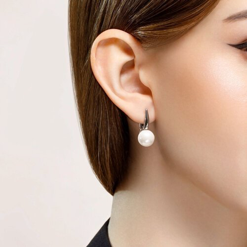 Серьги Diamant 94-120-01174-1 вес 4.94 г серебро, жемчуг купить,24443