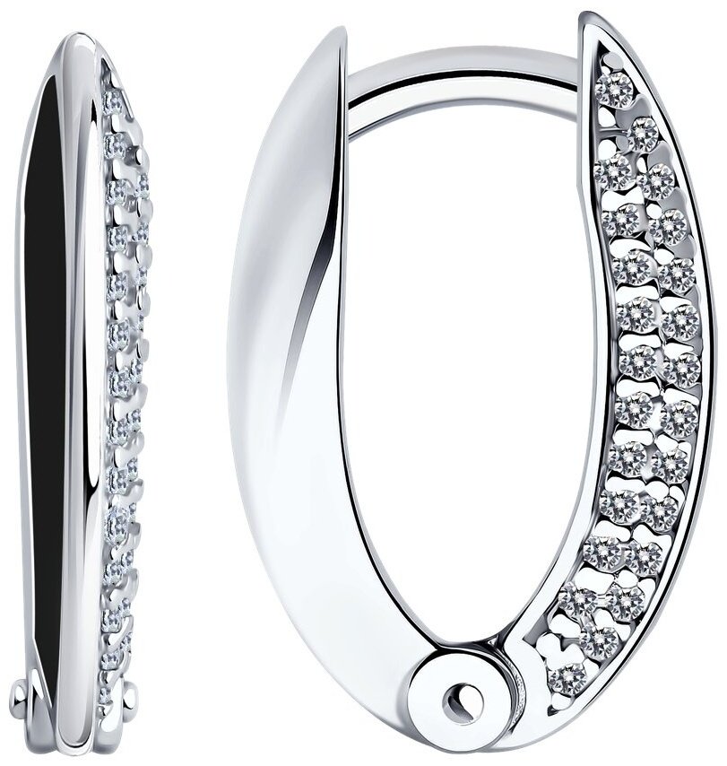 Серьги Diamant 94-120-01969-2 вес 2.88 г серебро, эмаль купить,20398