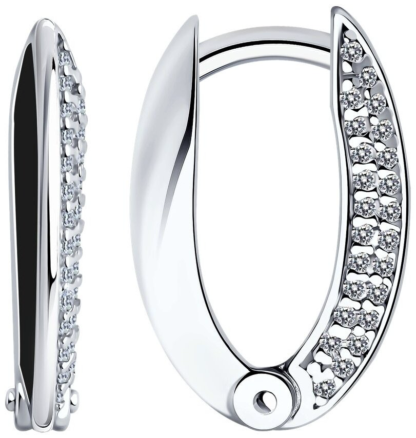 Серьги Diamant 94-120-01969-2 вес 2.88 г серебро, эмаль купить,20398