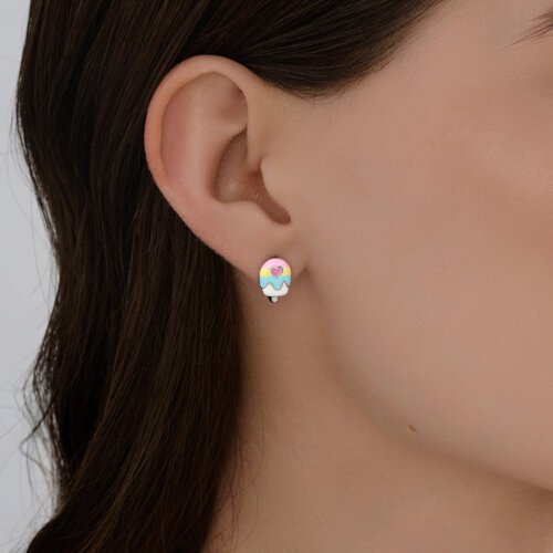 Серьги Diamant 94-120-02193-1 вес 2.05 г серебро, эмаль купить,16416