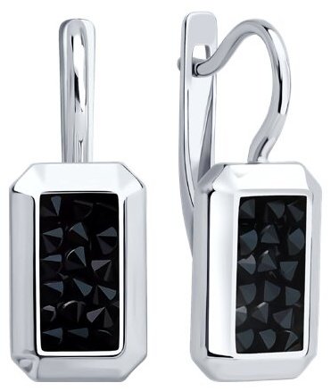 Серьги Diamant 94-120-02351-1_s вес 4.44 г серебро, кристалл купить,25460