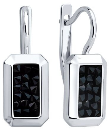 Серьги Diamant 94-120-02351-1_s вес 4.44 г серебро, кристалл купить,25460