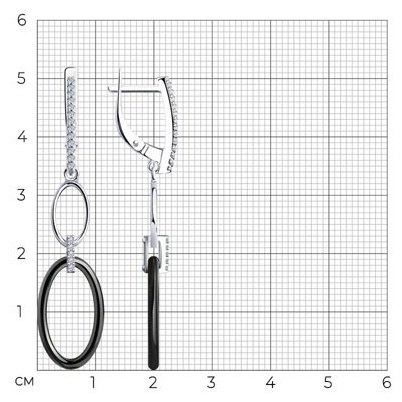 Серьги Diamant 94-121-01271-1 вес 4.43 г серебро, керамика купить,22572