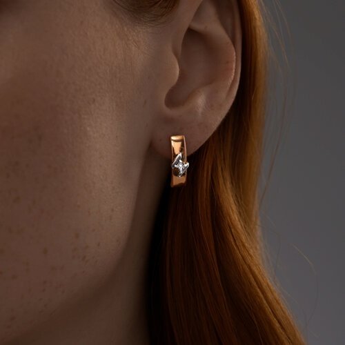 Серьги SOKOLOV 87020076 вес 2.82 г серебро, бриллиант купить,25999