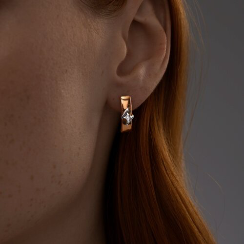 Серьги SOKOLOV 87020076 вес 2.82 г серебро, бриллиант купить,25999
