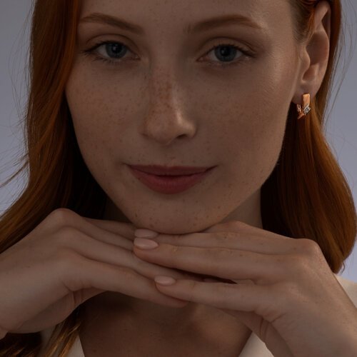 Серьги SOKOLOV 87020076 вес 2.82 г серебро, бриллиант купить,25999