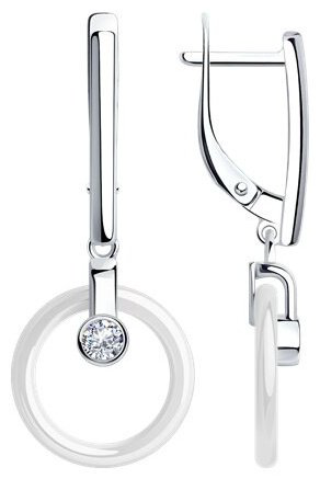 Серьги Diamant 94-121-01276-2 вес 4.01 г серебро, керамика купить,16769