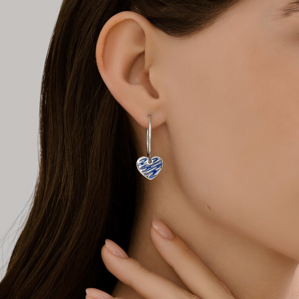 Серьги Diamant 94-121-02249-1 вес 4.22 г серебро, эмаль купить,NaN