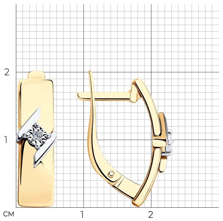 Серьги SOKOLOV 87020076 вес 2.98 г серебро, бриллиант купить,32997