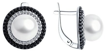 Серьги Diamant 94-320-01918-1 вес 6.13 г серебро, шпинель купить,49248