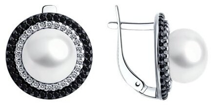 Серьги Diamant 94-320-01918-1 вес 6.13 г серебро, шпинель купить,49248